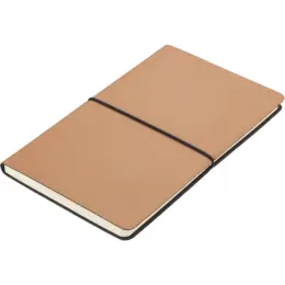 Peja Santhome A5 Recycled PU Soft Cover Notebook Tan Angle